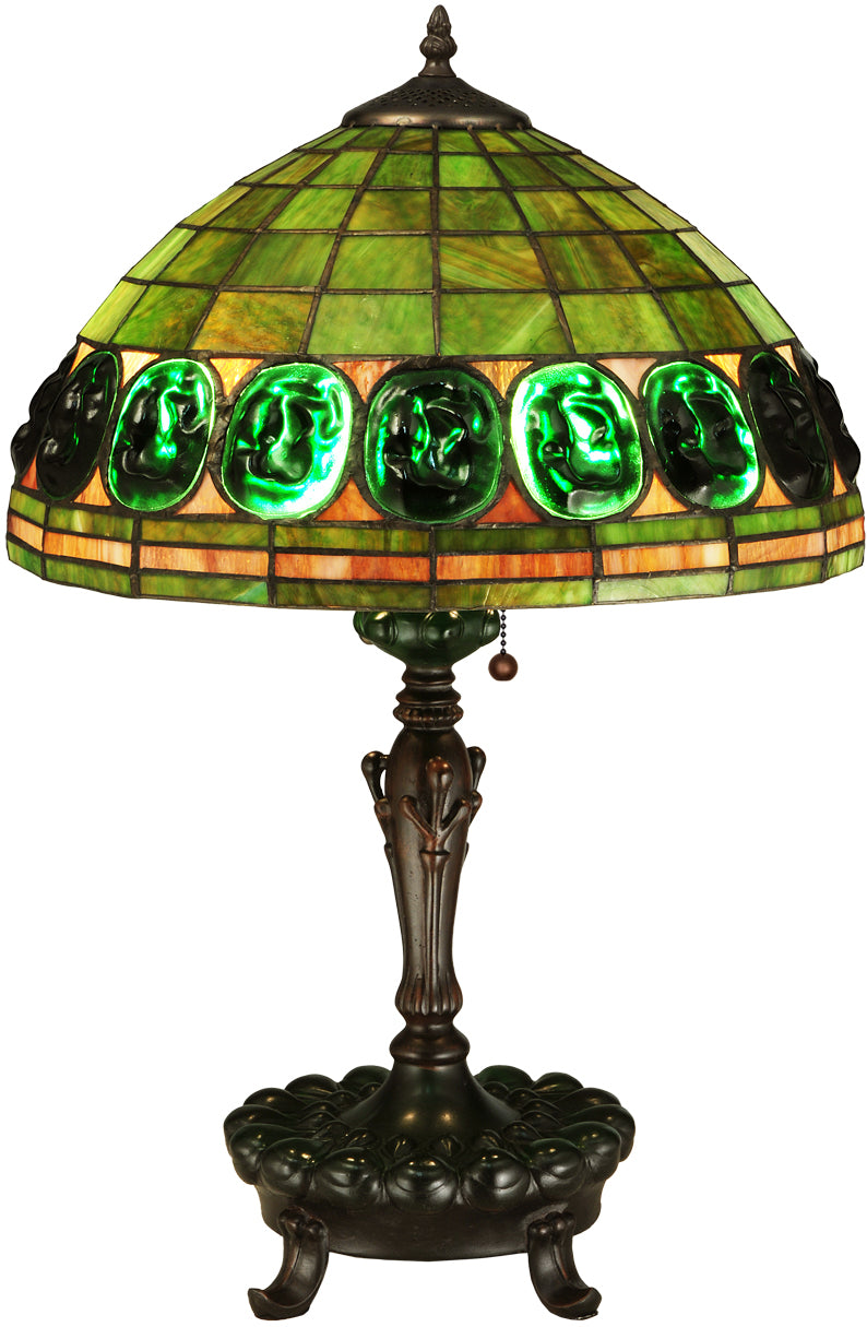 Meyda Tiffany Lighting 134539 Turtleback Two Light Table Lamp Lamp Bronze / Dark