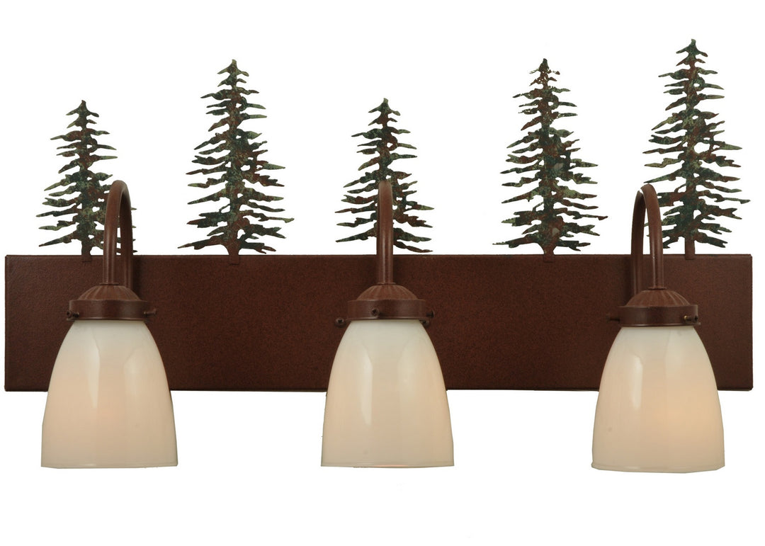 Meyda Tiffany Tall Pines 135960 Bath Vanity Light 24 in. wide - Red Rust