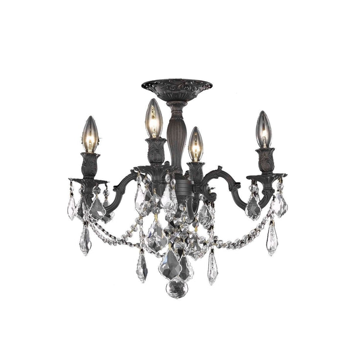 Elegant Rosalia 9204F17DB/RC Chandelier Light - Dark Bronze