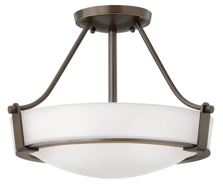 Hinkley Hathaway 3220OB-WH Ceiling Light - Olde Bronze with Etched White glass