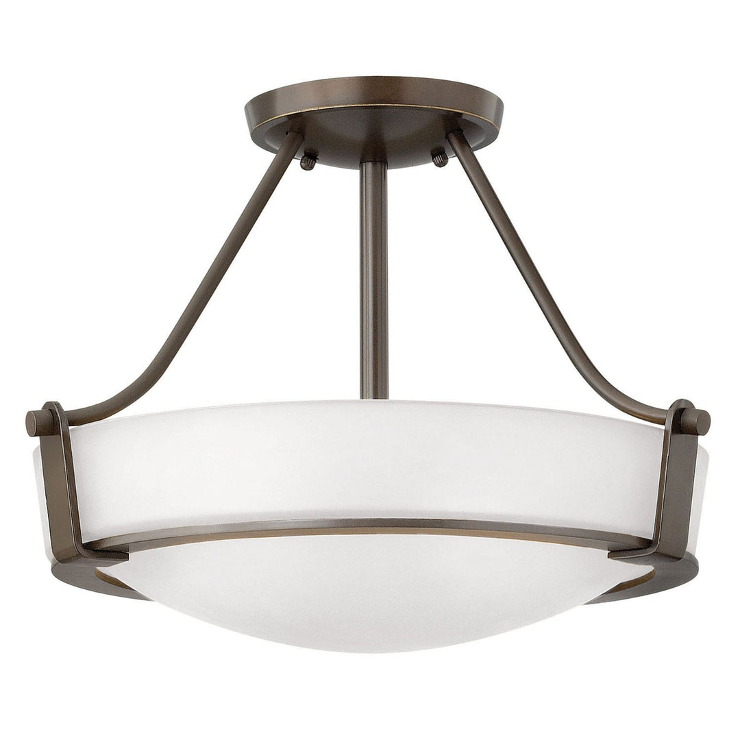 Hinkley Hathaway 3220OB-WH Ceiling Light - Olde Bronze with Etched White glass