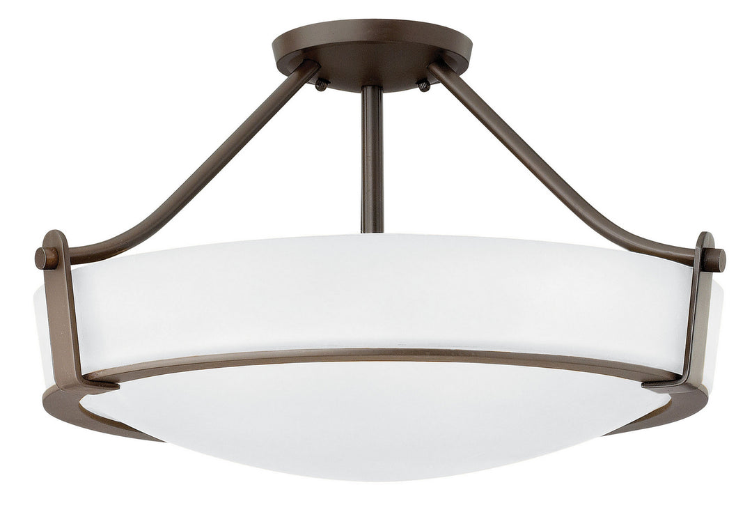 Hinkley Hathaway 3221OB-WH Ceiling Light - Olde Bronze with Etched White glass