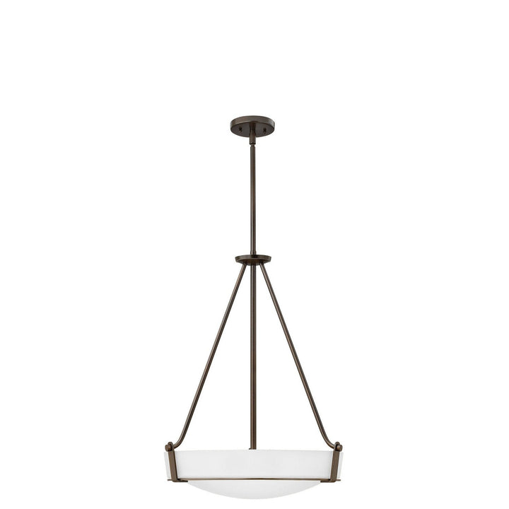 Hinkley Hathaway 3222OB-WH Pendant Light - Olde Bronze with Etched White glass