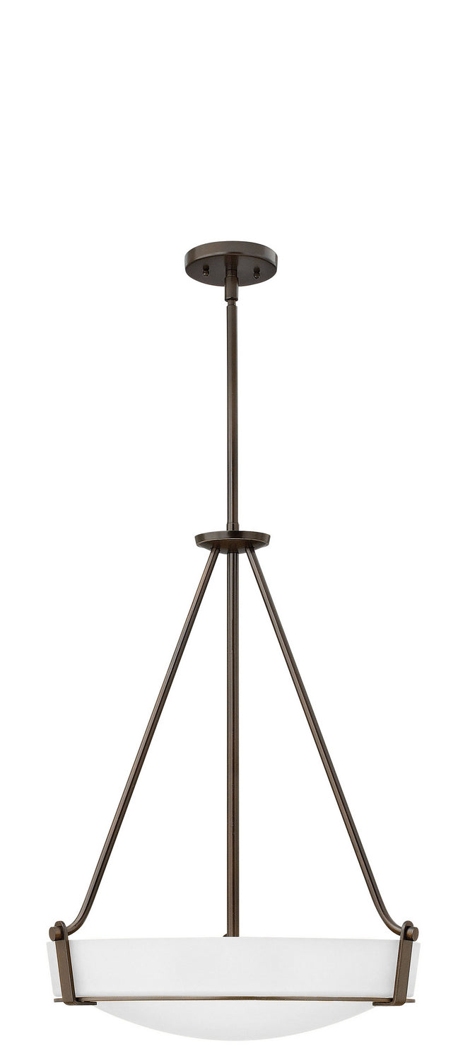 Hinkley Hathaway 3222OB-WH Pendant Light - Olde Bronze with Etched White glass