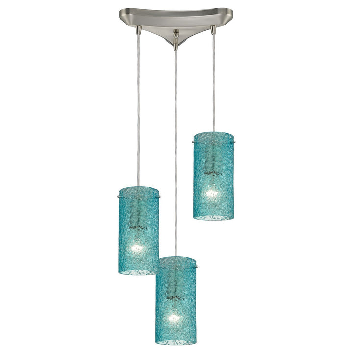 Elk Ice Fragments 10242/3AQ Pendant Light - Satin Nickel