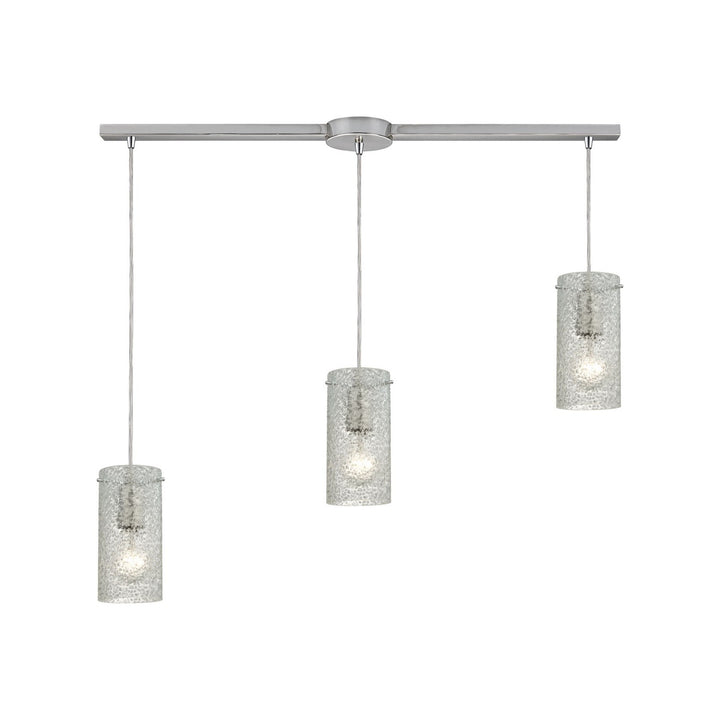 Elk Ice Fragments 10242/3L-CL Pendant Light - Satin Nickel