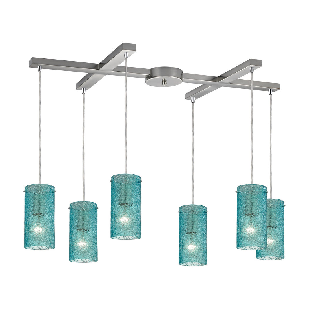 Elk Ice Fragments 10242/6AQ Pendant Light - Satin Nickel