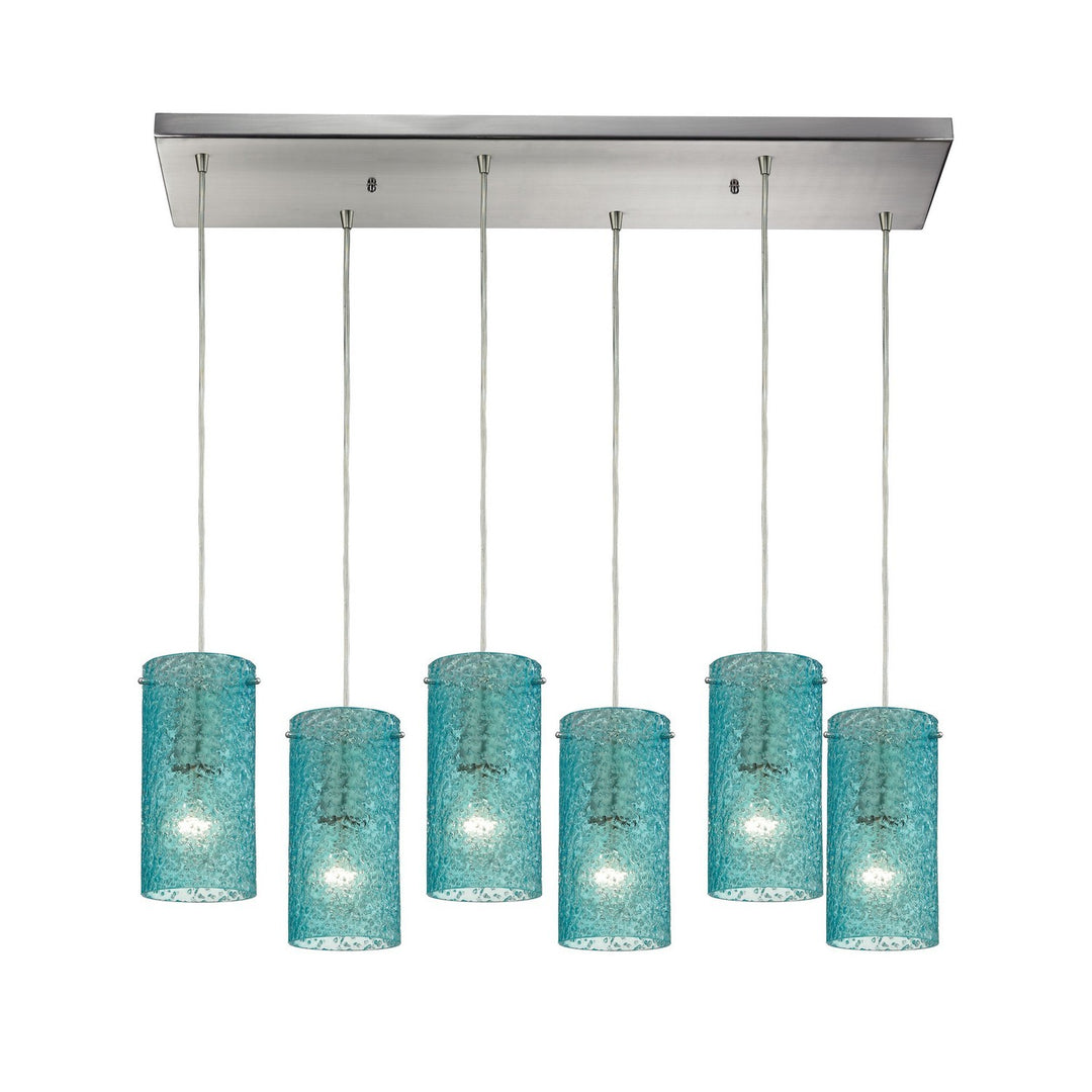 Elk Ice Fragments 10242/6RC-AQ Pendant Light - Satin Nickel