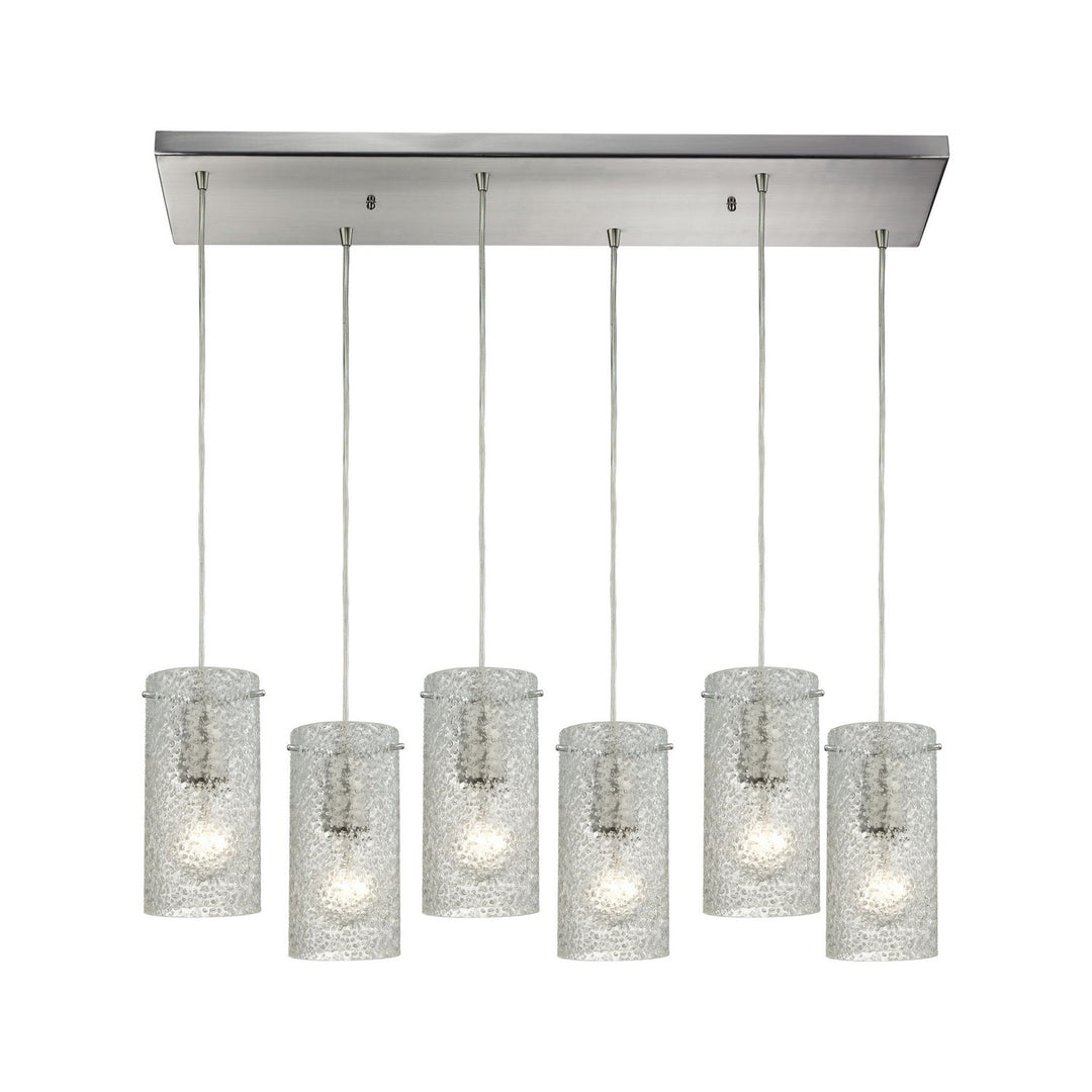 Elk Ice Fragments 10242/6RC-CL Pendant Light - Satin Nickel