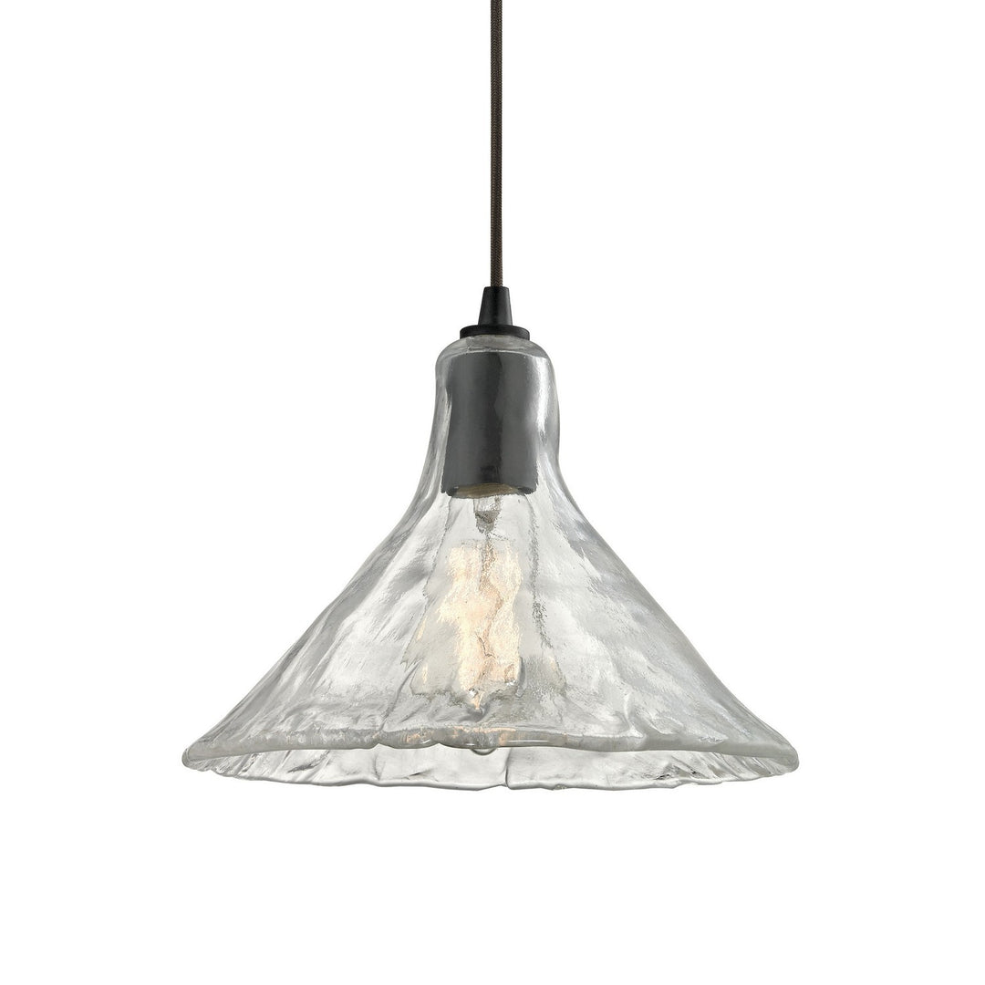 Elk Hand Formed Glass 10435/1 Pendant Light - Oil Rubbed Bronze