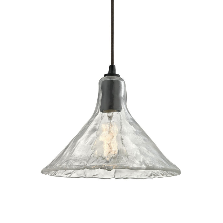 Elk Hand Formed Glass 10435/1 Pendant Light - Oil Rubbed Bronze