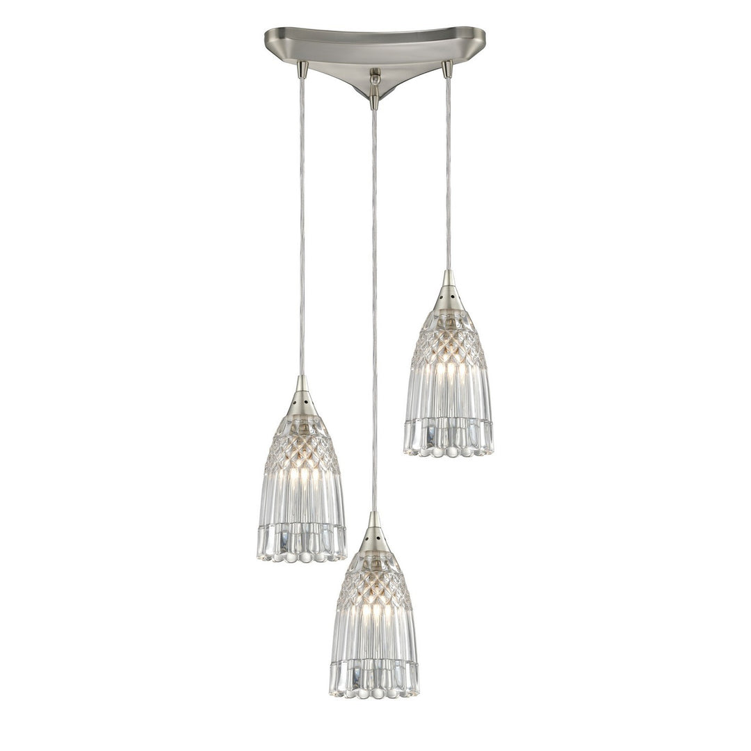 Elk Kersey 10458/3 Pendant Light - Satin Nickel