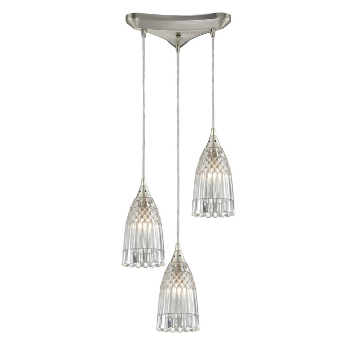 Elk Kersey 10458/3 Pendant Light - Satin Nickel