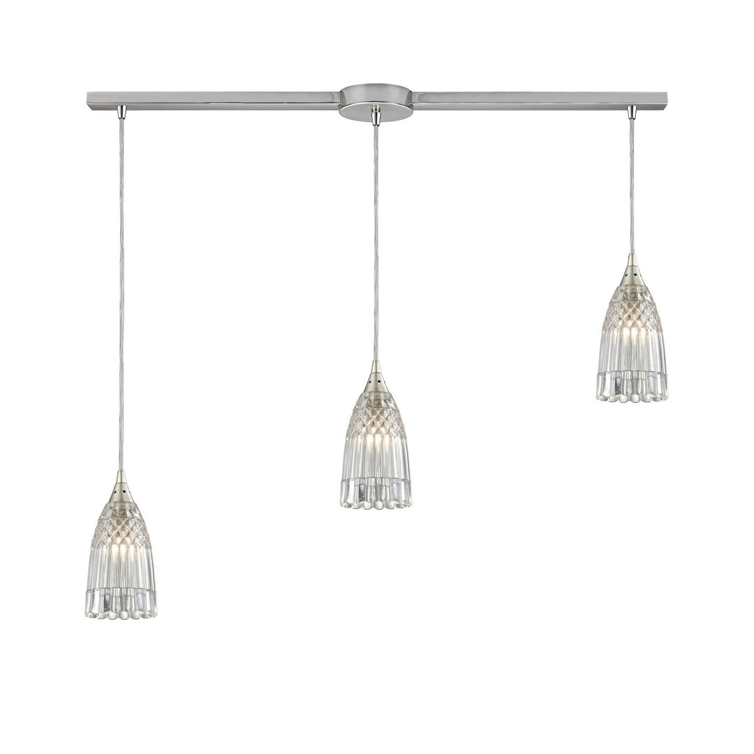 Elk Kersey 10458/3L Pendant Light - Satin Nickel