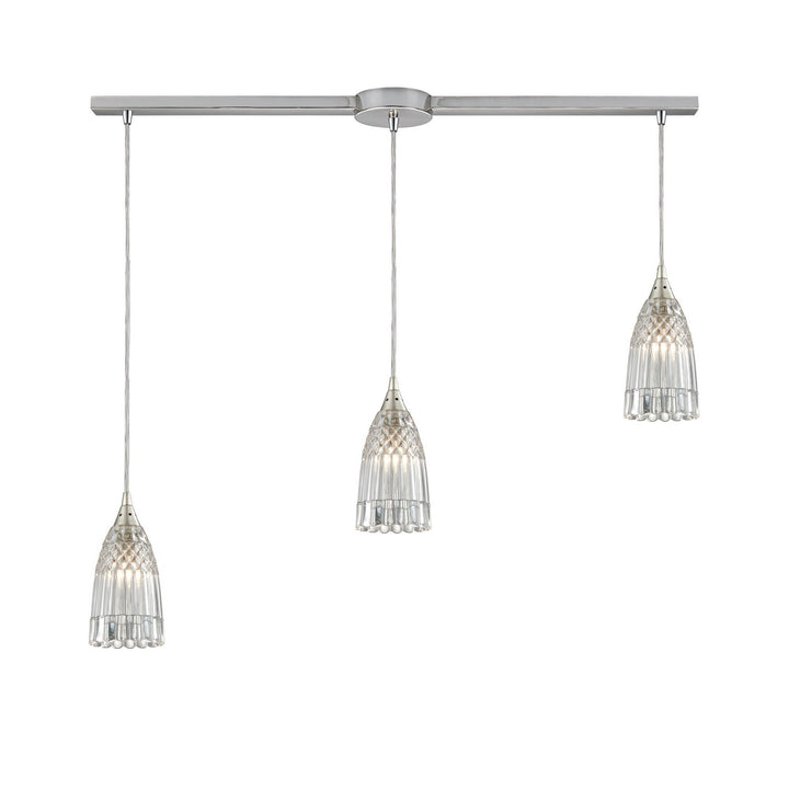 Elk Kersey 10458/3L Pendant Light - Satin Nickel