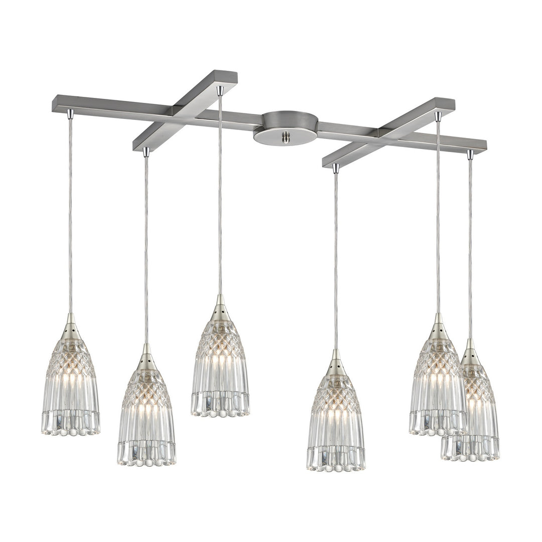 Elk Kersey 10458/6 Pendant Light - Satin Nickel