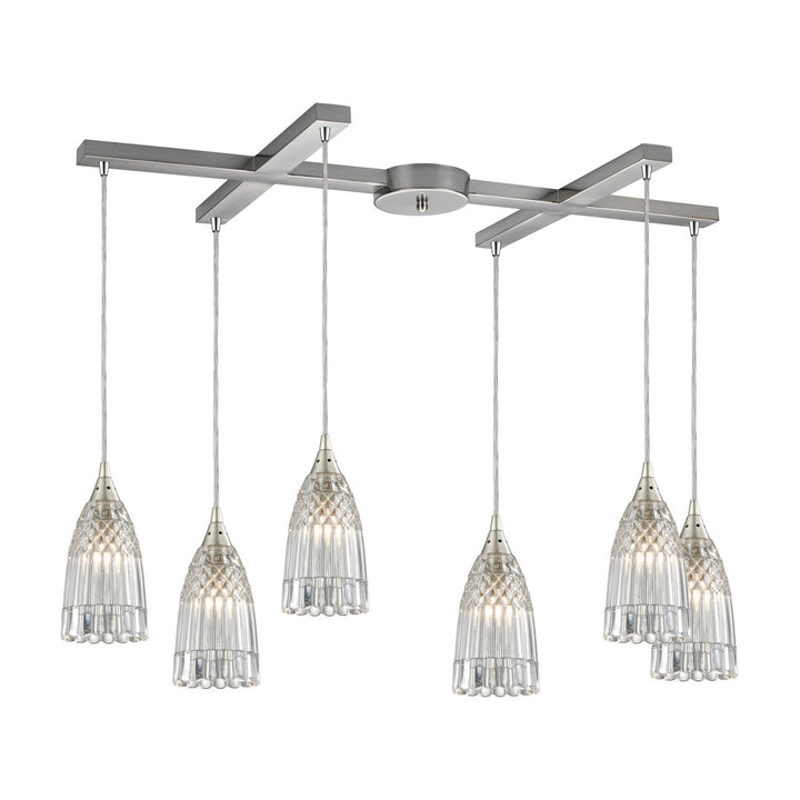 Elk Kersey 10458/6 Pendant Light - Satin Nickel