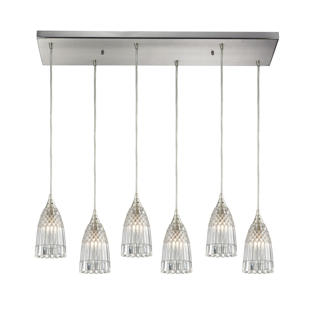 Elk Kersey 10458/6RC Pendant Light - Satin Nickel