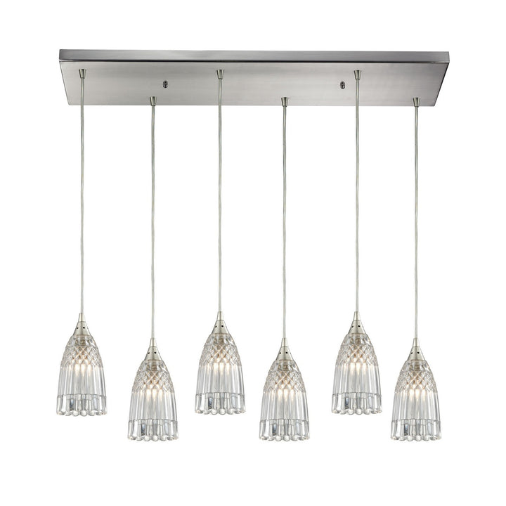 Elk Kersey 10458/6RC Pendant Light - Satin Nickel