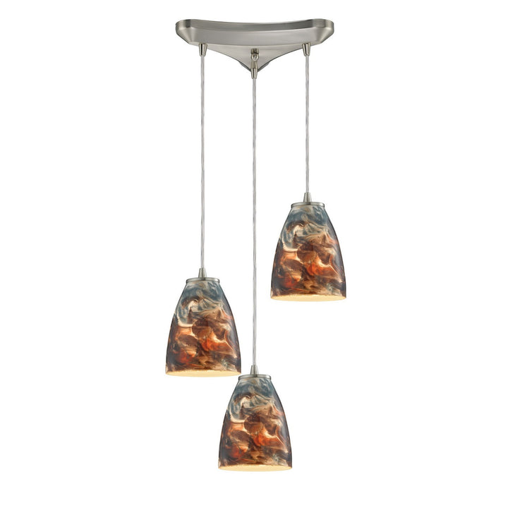 Elk Abstractions 10460/3CS Pendant Light - Satin Nickel