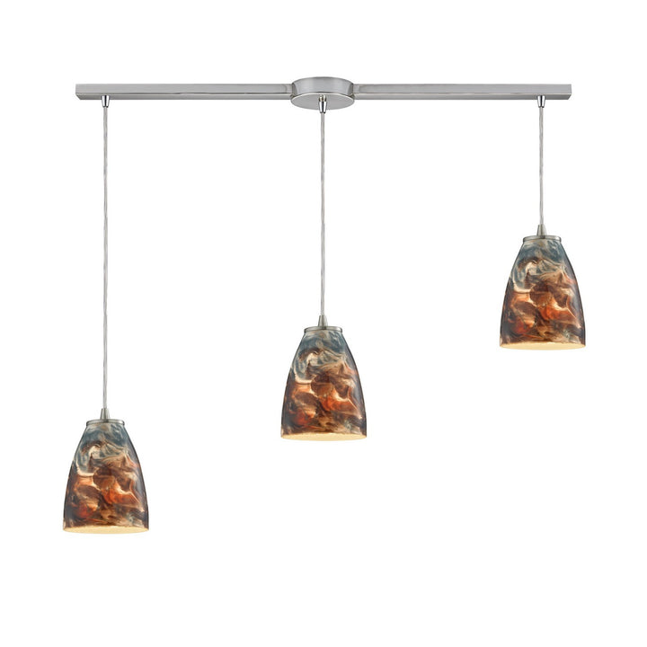 Elk Abstractions 10460/3L-CS Pendant Light - Satin Nickel