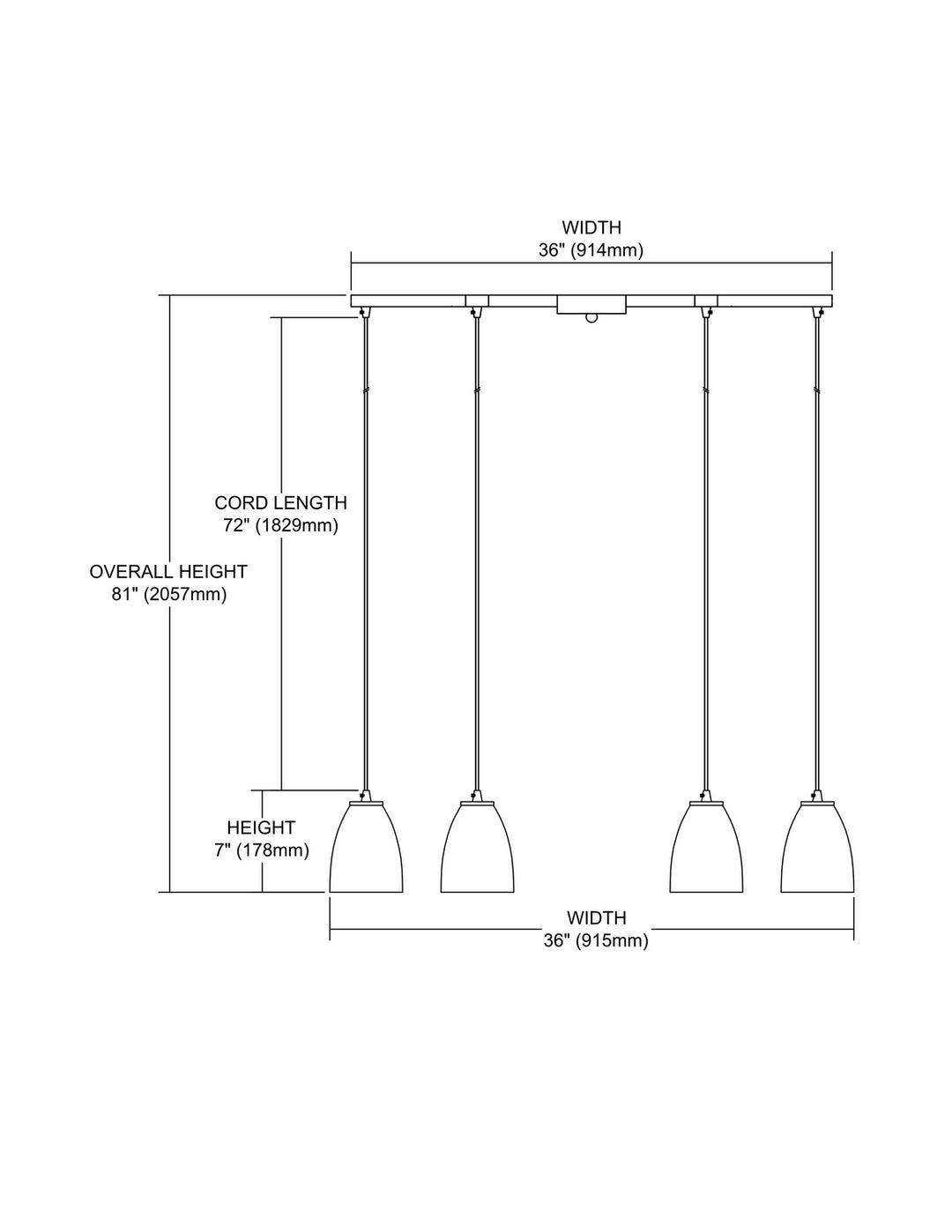 Elk Abstractions 10460/6CS Pendant Light - Satin Nickel