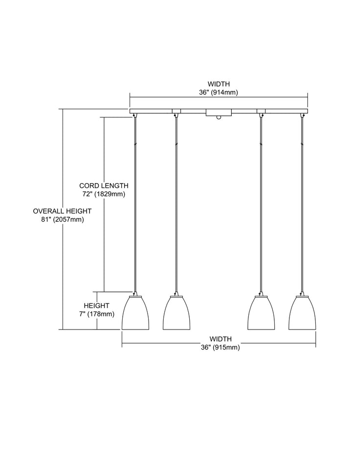 Elk Abstractions 10460/6CS Pendant Light - Satin Nickel