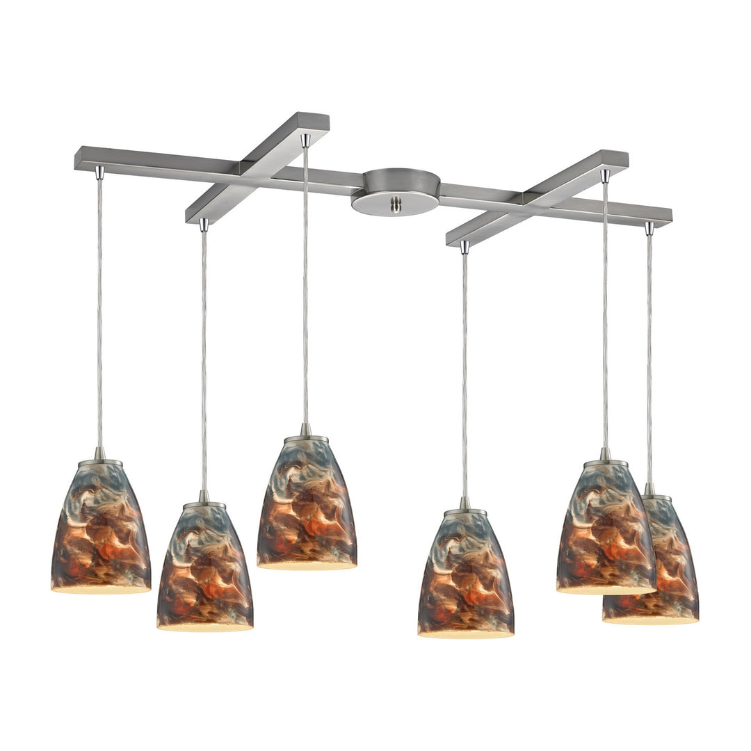 Elk Abstractions 10460/6CS Pendant Light - Satin Nickel