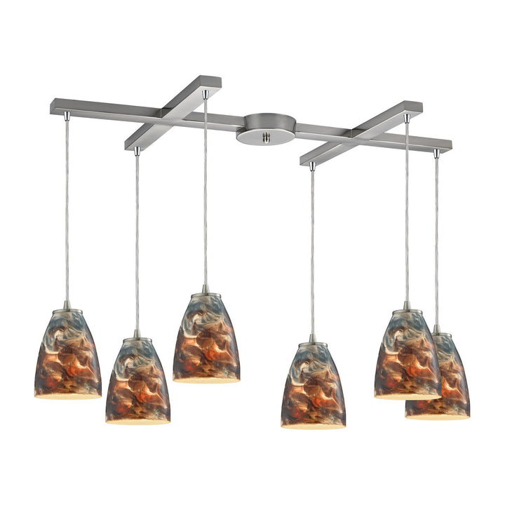 Elk Abstractions 10460/6CS Pendant Light - Satin Nickel