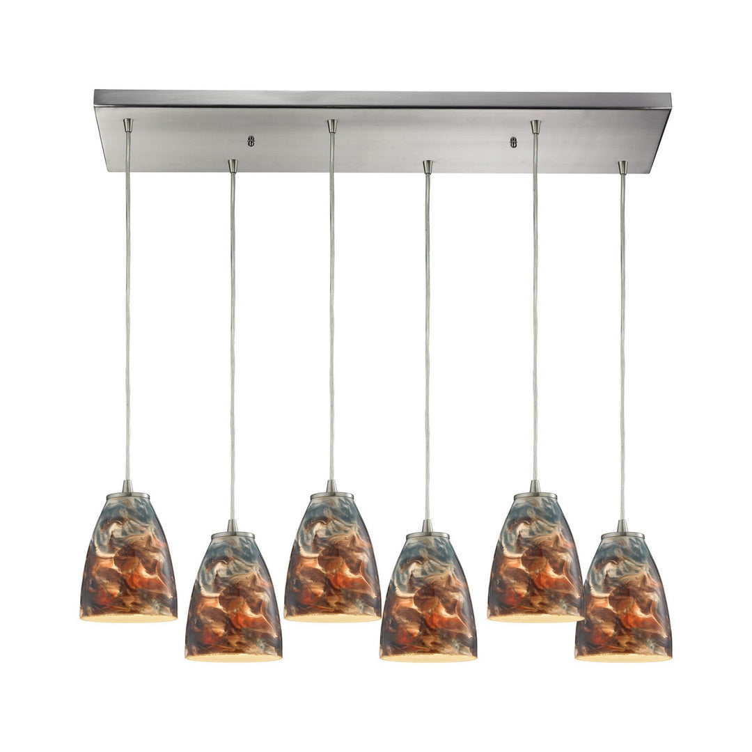 Elk Abstractions 10460/6RC-CS Pendant Light - Satin Nickel