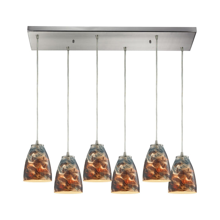 Elk Abstractions 10460/6RC-CS Pendant Light - Satin Nickel