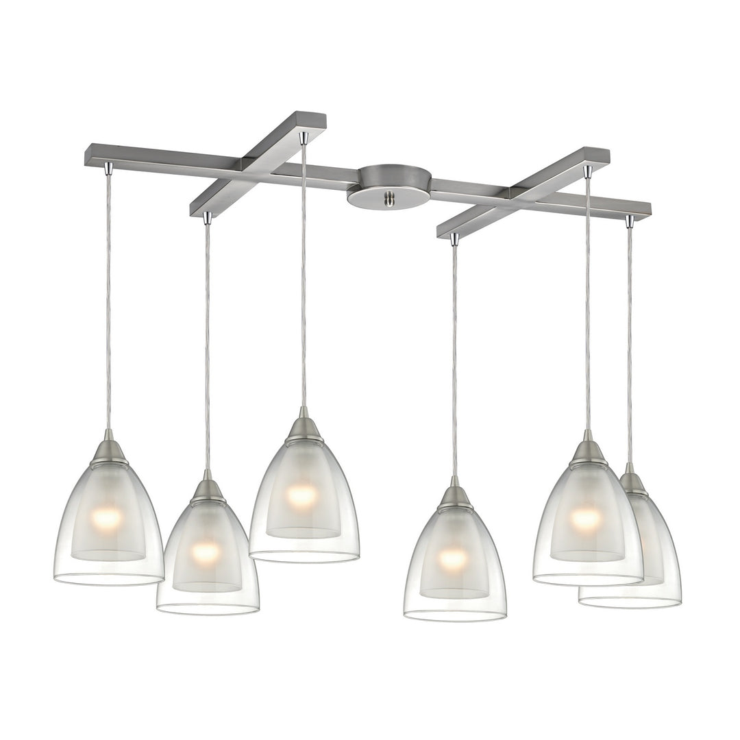 Elk Layers 10464/6 Pendant Light - Satin Nickel