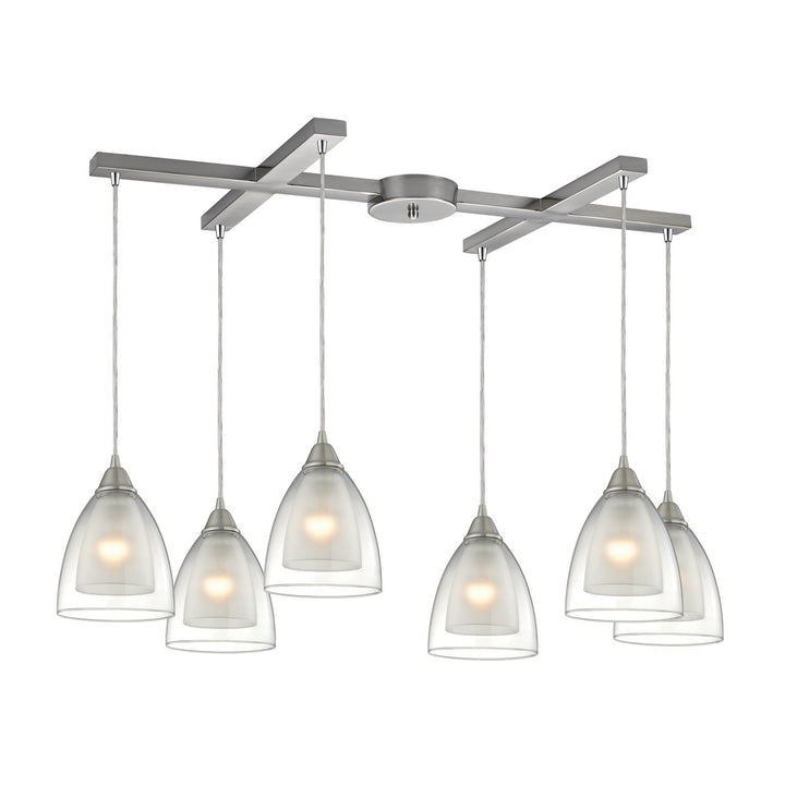 Elk Layers 10464/6 Pendant Light - Satin Nickel