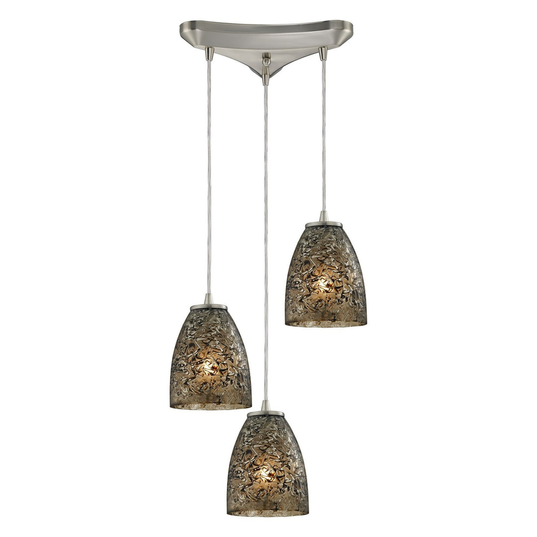 Elk Fissure 10465/3BRF Pendant Light - Satin Nickel