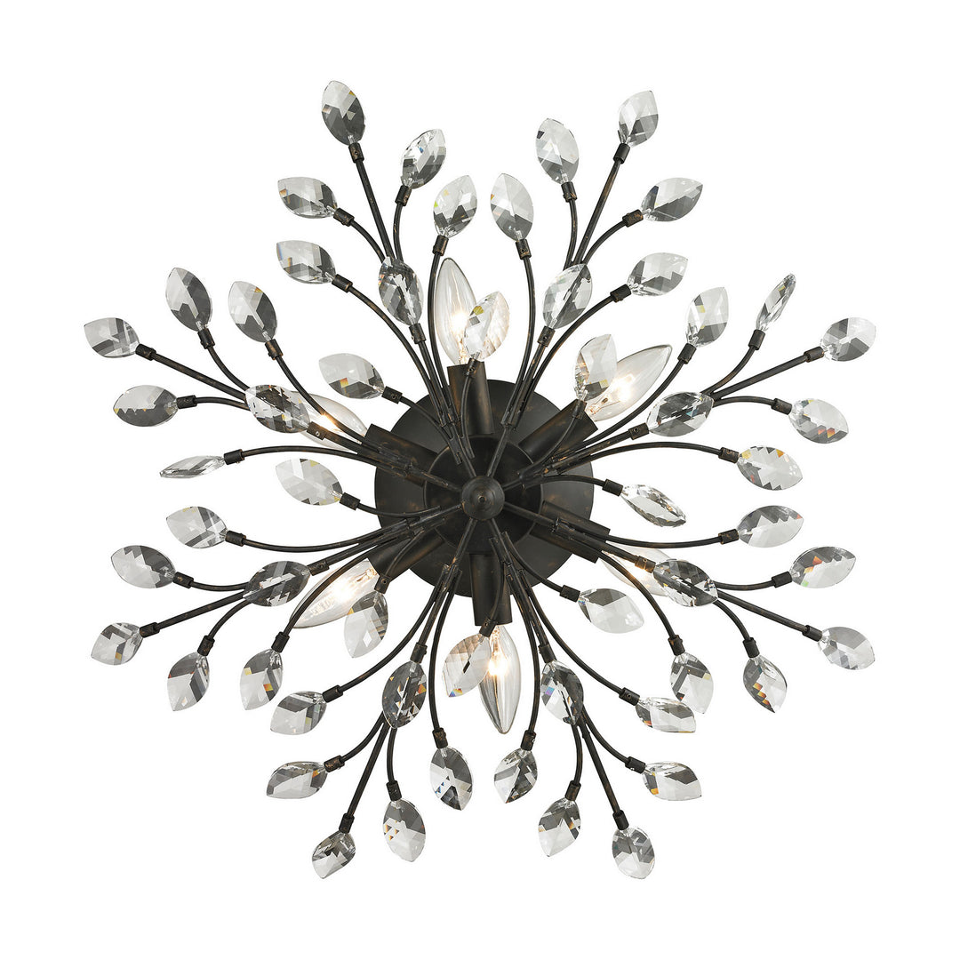Elk Crystal Branches 11772/6 Ceiling Light - Burnt Bronze