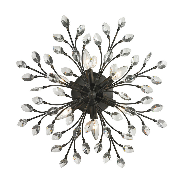 Elk Crystal Branches 11772/6 Ceiling Light - Burnt Bronze
