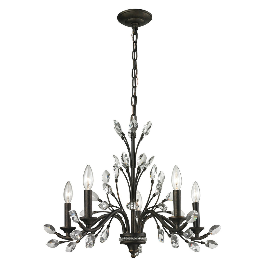 Elk Crystal Branches 11775/5 Chandelier Light - Burnt Bronze