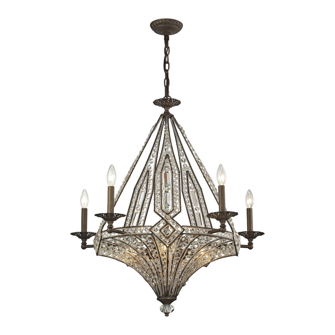Elk Jausten 11785/5+5 Chandelier Light - Antique Bronze