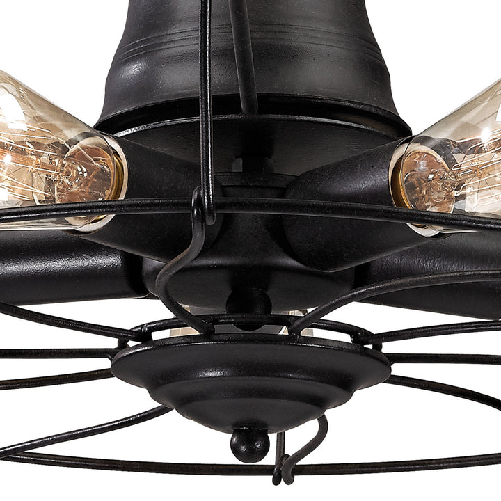 Elk Glendora 14259/5 Ceiling Light - Wrought Iron Black