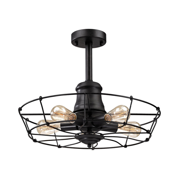 Elk Glendora 14259/5 Ceiling Light - Wrought Iron Black