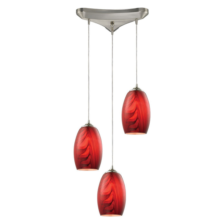 Elk Tidewaters 31610/3 Pendant Light - Satin Nickel