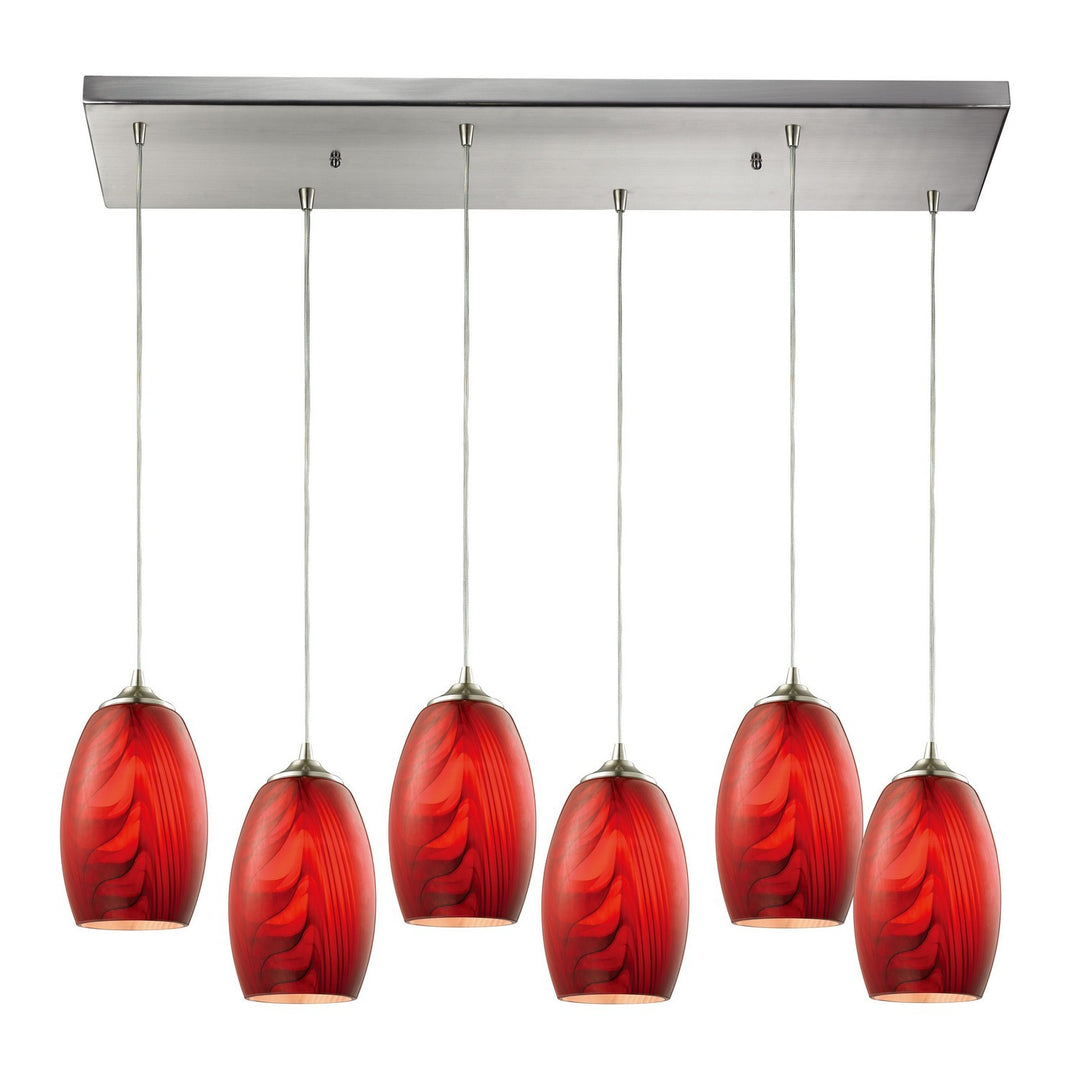 Elk Tidewaters 31610/6RC Pendant Light - Satin Nickel