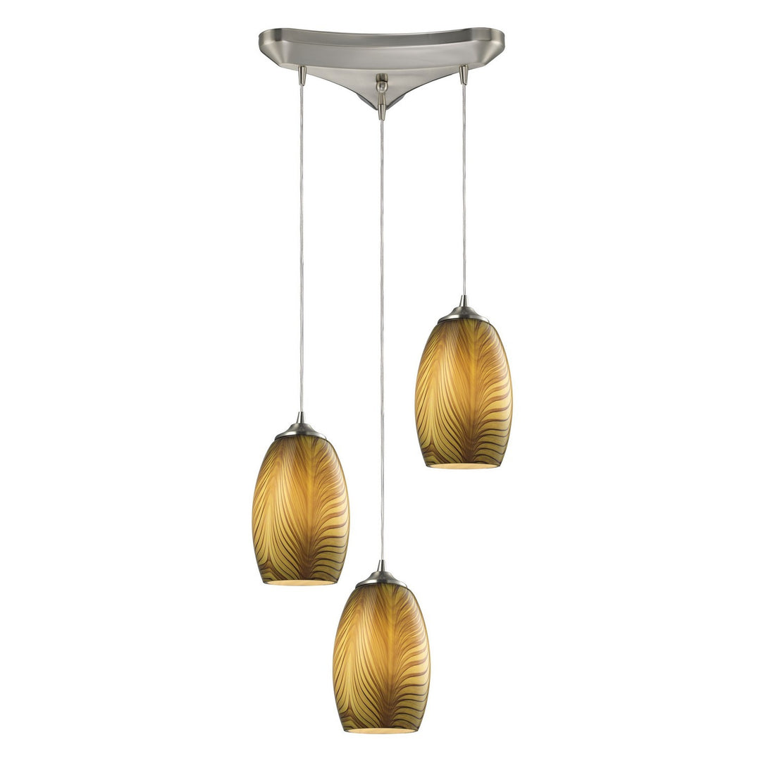 Elk Tidewaters 31630/3 Pendant Light - Satin Nickel
