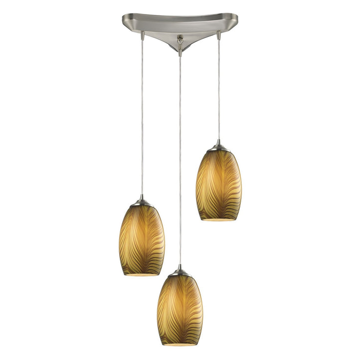 Elk Tidewaters 31630/3 Pendant Light - Satin Nickel