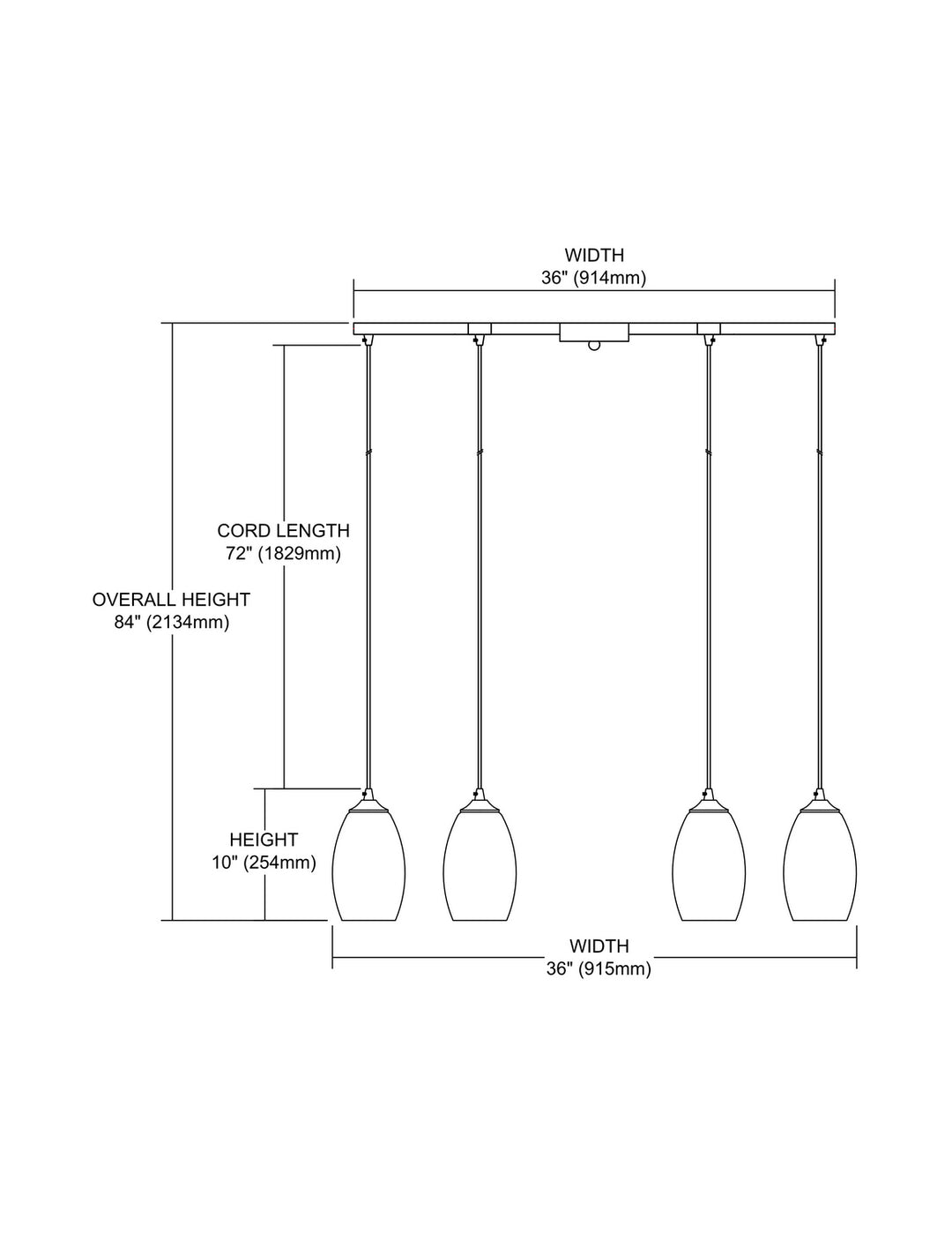 Elk Tidewaters 31630/6 Pendant Light - Satin Nickel