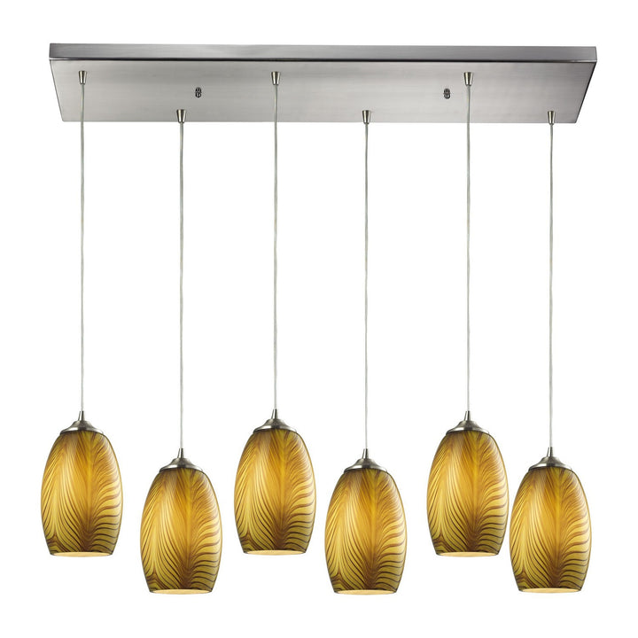 Elk Tidewaters 31630/6RC Pendant Light - Satin Nickel