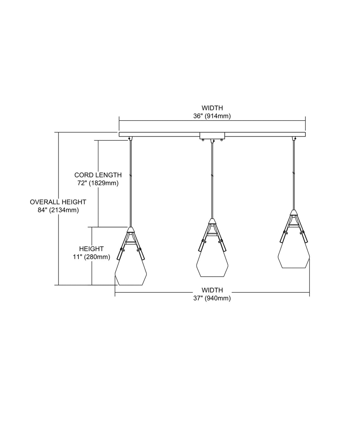 Elk Duncan 46172/3L Pendant Light - Oil Rubbed Bronze