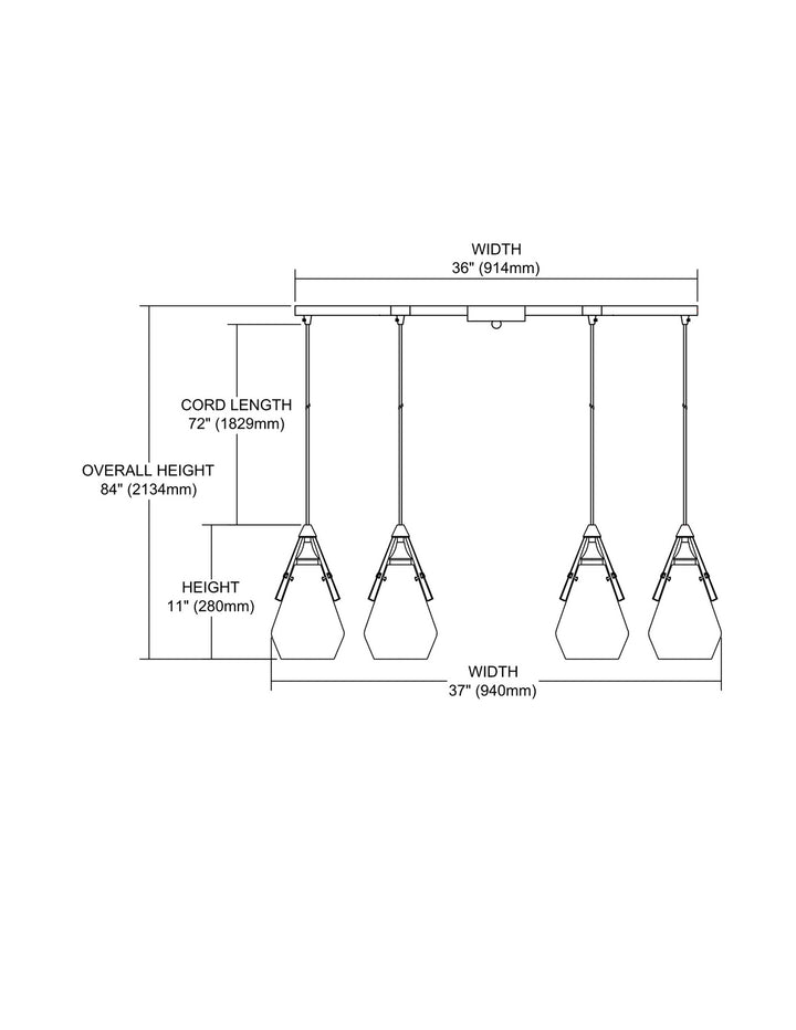 Elk Duncan 46172/6 Pendant Light - Oil Rubbed Bronze