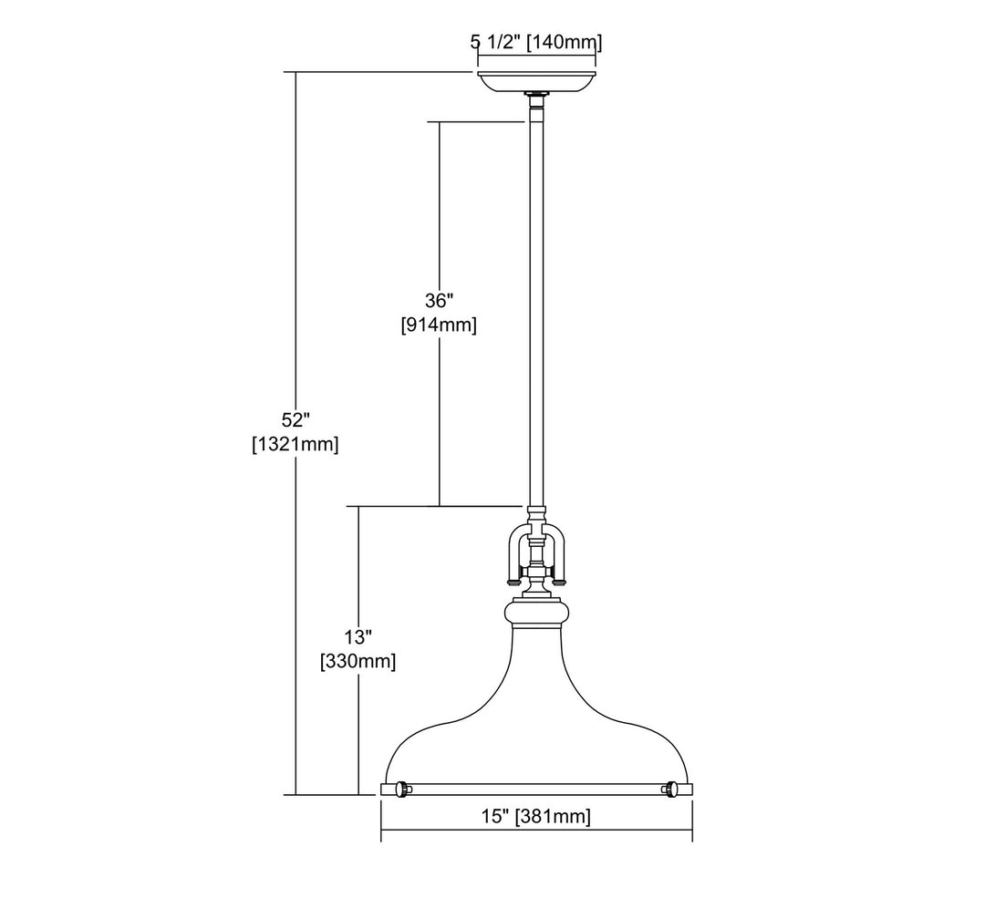 Elk Rutherford 57082/1 Pendant Light - Polished Nickel