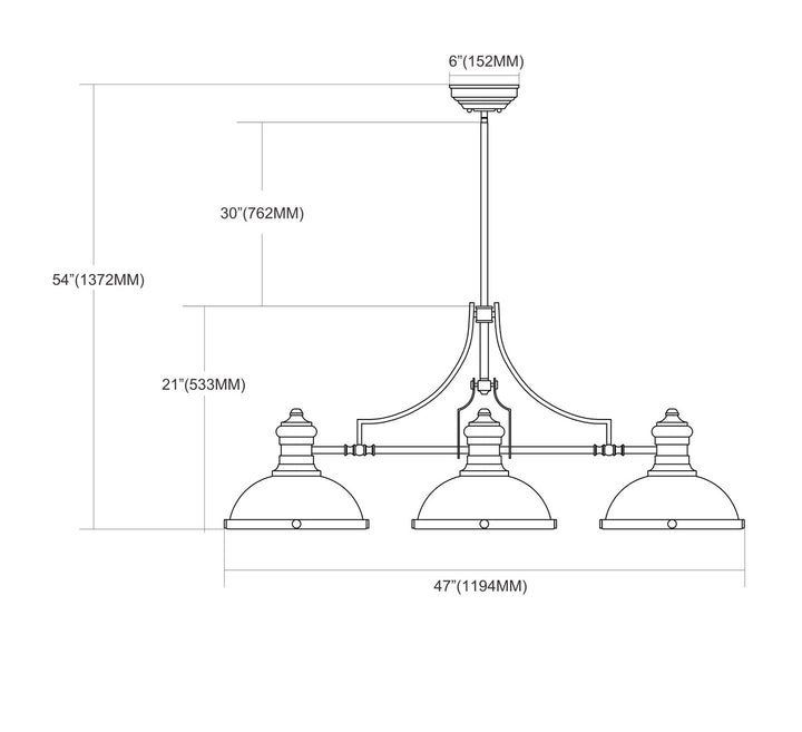 Elk Chadwick 66165-3 Pendant Light - Gloss White